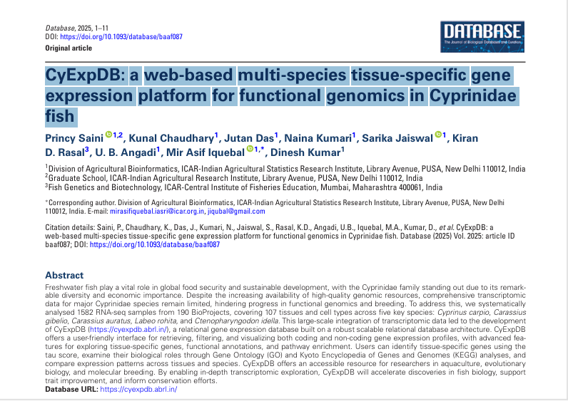 CyExpDB:  a  web-based  multi-species  tissue-specific  gene  expression  platform  for  functional  genomics  in  Cyprinidae  f ish