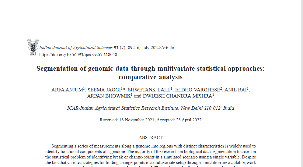 Segmentation of genomic data through multivariate statistical approaches: comparative analysis